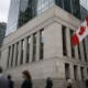 Bank of Canada Pre-Briefs Media Ahead of July 15 Rate Decision 1 A Canadian bank facade in a financial district, illustrating the Bank of Canada July 2026 rate decision coverage
