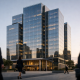 Nubank's Visa-Veteran CFO Rob Livingston Takes Over 1 Modern glass office tower housing a major digital bank's financial headquarters at dusk