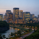A quiet Tokyo financial district skyline at dusk representing the Bank of Japan's July 2026 rate decision