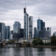 The Frankfurt financial district skyline with commercial bank towers under soft daylight