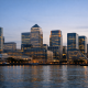 Canary Wharf financial district skyline in London representing UK cryptoasset regulation