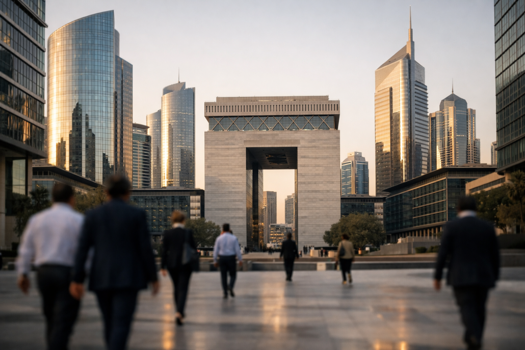 Dubai financial district skyline representing the UAE sovereign retail T-Sukuk listing on Nasdaq Dubai – UAE retail T-Sukuk