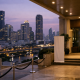 Bangkok skyline at dusk during an international finance conference