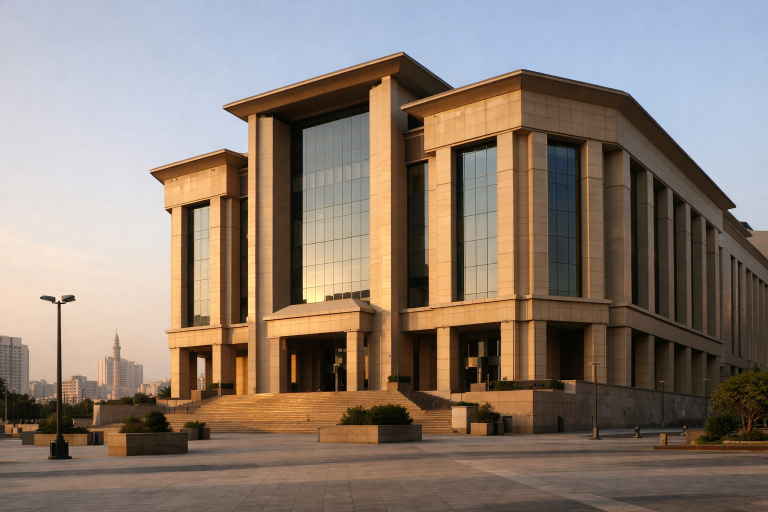 Facade of a central bank building in Cairo representing updated anti-money laundering regulation