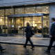 HSBC bank branch exterior in the United Kingdom representing wealth management job cuts
