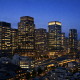The Tokyo financial district skyline at dusk, representing Japanese bank portfolio shifts
