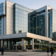 Modern office tower in Astana housing Kazakhstan's central bank, representing the National Bank of Kazakhstan rate decision